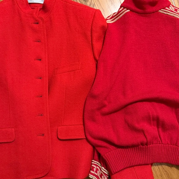 Evan-Picone Petites red wool jacket - VINTAGE size 10 - Picture 11 of 16